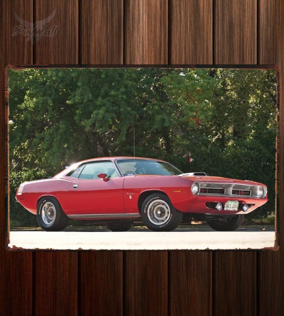 Металлическая табличка Plymouth Hemi Barracuda Gran Coupe NHRA Race Car Металлическая табличка Plymouth Hemi Barracuda Gran Coupe NHRA Race Car